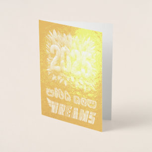 2025 mit neuen Träumen Folienkarte