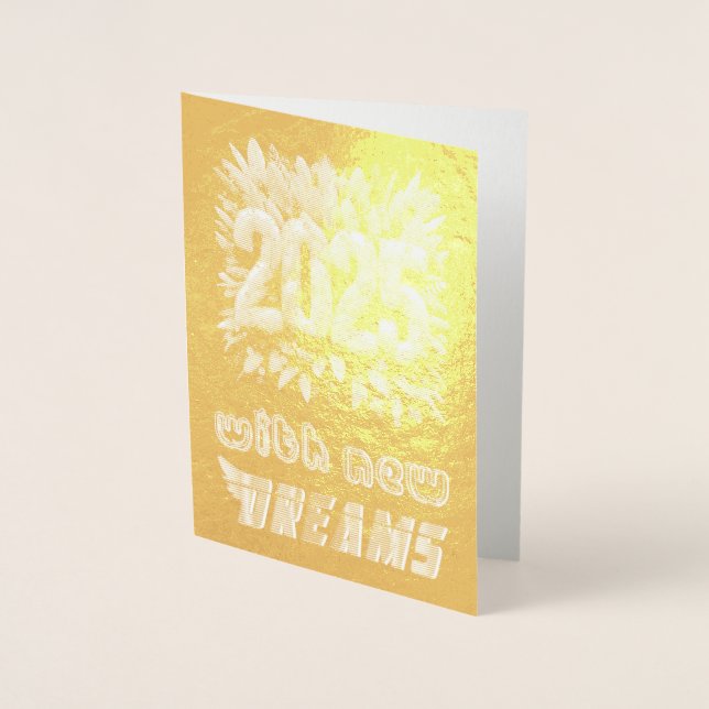 2025 mit neuen Träumen Folienkarte (Vorderseite)