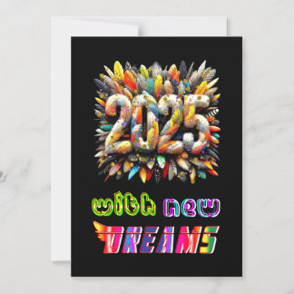 2025 mit neuen Träumen Magneteinladung