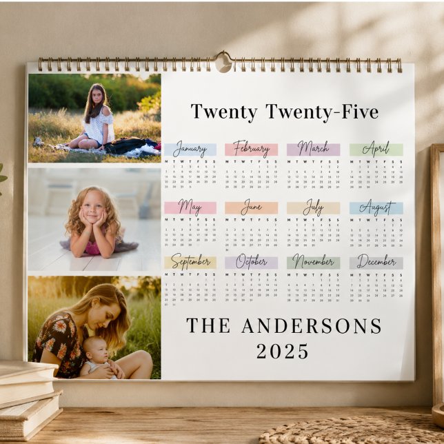 2025 Moderne Familien-Foto-Collage 4 individuell  Mousepad (2025 Modern Family 4 Photo Collage Custom Mouse Pad)