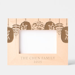 2025 Moderne Neujahrsfamilie Geätzte Rahmen