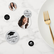 2025 Moderne Silver Custom Foto Graduation Party