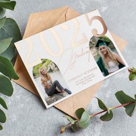 2025 Moderner Foto Abschluss Folieneinladung