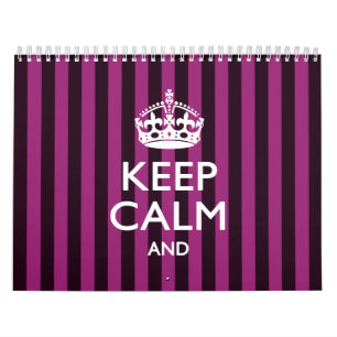2025 Monatlicher BEHALT CALM Fuchsia Stripes your  Kalender