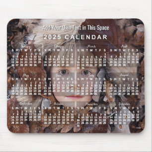 2025 Monatlicher Foto Kalender weiß   Custom Mousepad