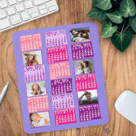 2025 Monatlicher Kalender FotoCollage Niedliche Mo Mousepad
