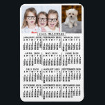 2025 Monatlicher Kalender weiß | Fotovorlage Magnet<br><div class="desc">Dieser personalisierte Kalendermagnet für 2025 Jahre zeigt die Wochentage für jeden Monat in fett lesbarer schwarz auf weißem Hintergrund. Fügen Sie einfach Ihre eigenen horizontalen und vertikalen Fotos hinzu. Dies ist ein einfacher, moderner Kalender Magnet, der Ihnen hilft, das neue Jahr zu erobern. Immer wissen, welches Datum es ist und...</div>