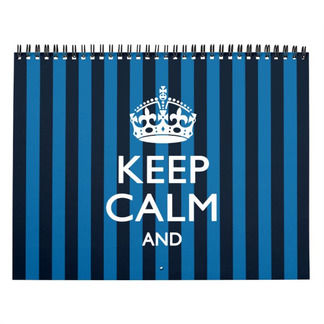 2025 Monatlicher Personalisierter BEHALT CALM Blue Kalender (Titelbild)