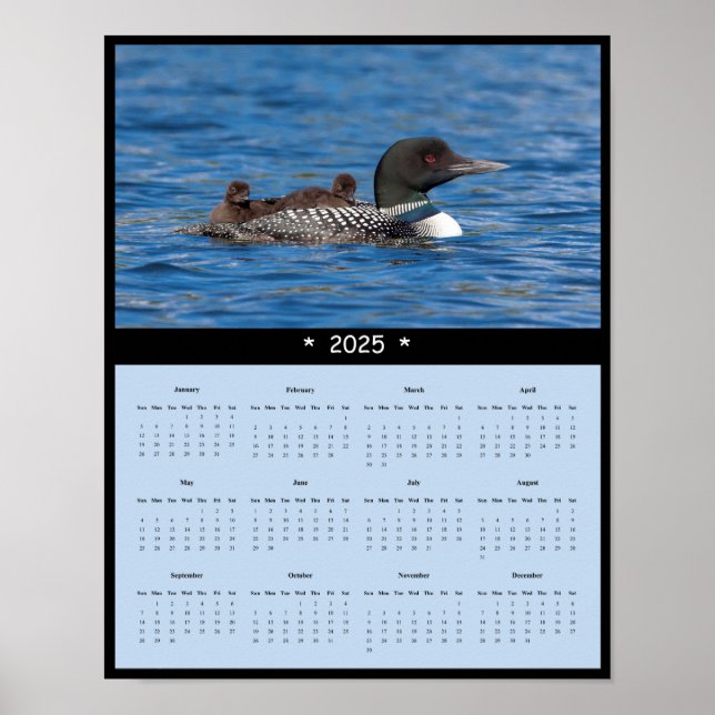 2025 Montag-Kalender-Poster Poster (Vorne)