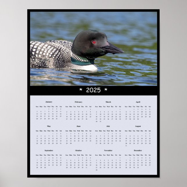 2025 Montag-Kalender-Poster Poster (Vorne)