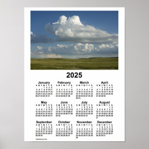 2025 Nebraska Sandhills Kalender von Janz Poster