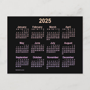 2025 Neon Ipanema Mini Kalender von Janz Postkarte