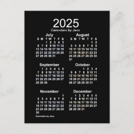2025 Neon White 6 Month Mini Kalender von Janz Postkarte