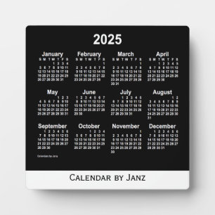 2025 Neon White Desk Calendar by Janz Fotoplatte