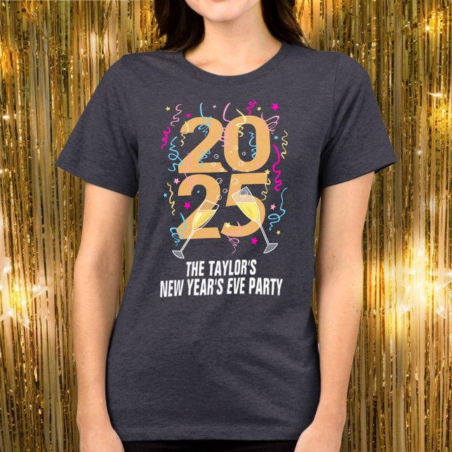 2025 Neujahr Feiern Nacht Champagner Gold Tri-Blend Shirt (Von Creator hochgeladen)