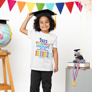 2025 Niedlich anpassbarer Vorschulabschluss Kleinkind T-shirt