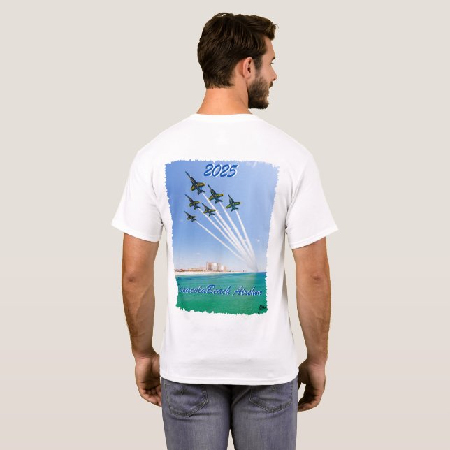 2025 Pensacola Beach Airshow T - Shirt - Blue Ange (Schwarz voll)