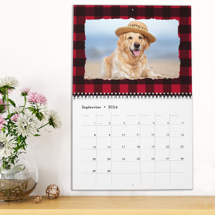 2025 Personalisiert Dog Pet Fotos Red Buffalo Kari Kalender