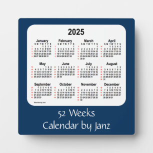 2025 Police Box Blue 52 Weeks Calendar by Janz Fotoplatte