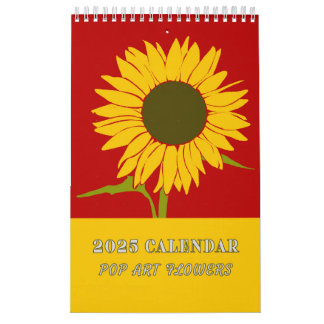 2025 Pop Art Blume Kalender, Bold & Colorful Kalender