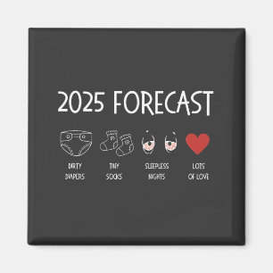 2025 Prognose Mama zu sein Neues Jahr  Magnet