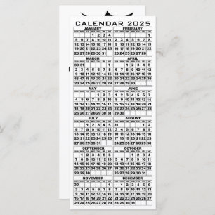 2025 Rack Card Leaf Calendar Holidays