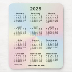 2025 Rainbow Cloud Calendar by Janz Mousepad