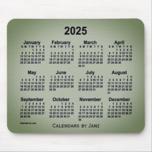 2025 Recoleta Gray Calendar von Janz Mouse Pad Mousepad