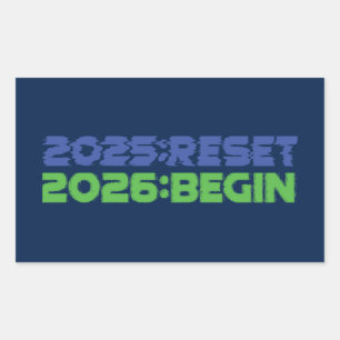 2025:RESET/2026:BEGIN Aufkleber