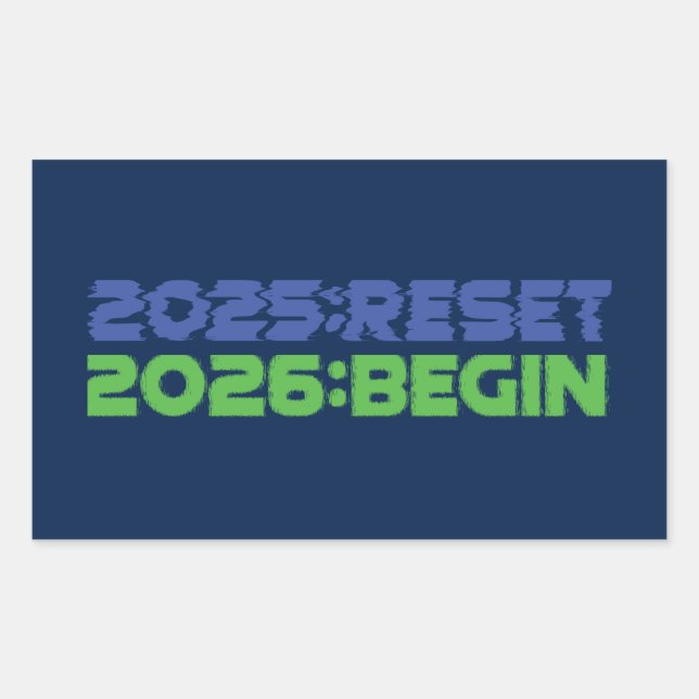 2025:RESET/2026:BEGIN Aufkleber (Vorderseite)