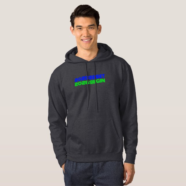 2025:RESET/2026:BEGIN Men's Hoodie (Vorne ganz)