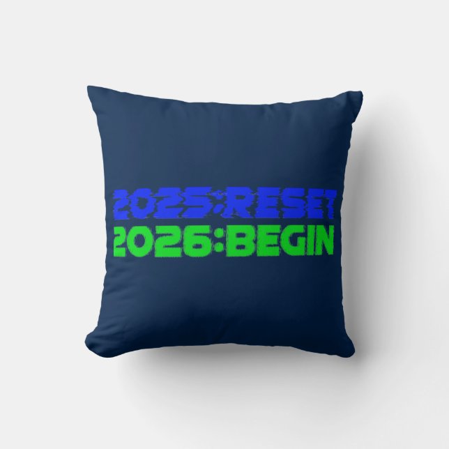 2025:RESET/2026:BEGIN Pillow Kissen (Vorderseite)