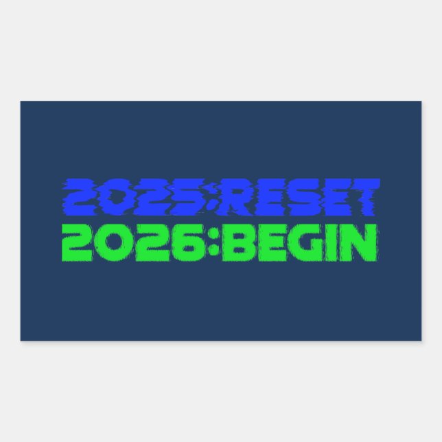 2025:RESET/2026:BEGIN Sticker (Vorderseite)