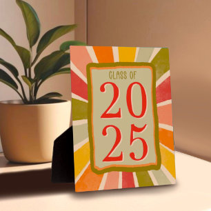 2025 Retro Stylish Fun Modern Grad Card Fotoplatte