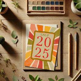 2025 Retro Stylish Fun Modern Grad Card Karte