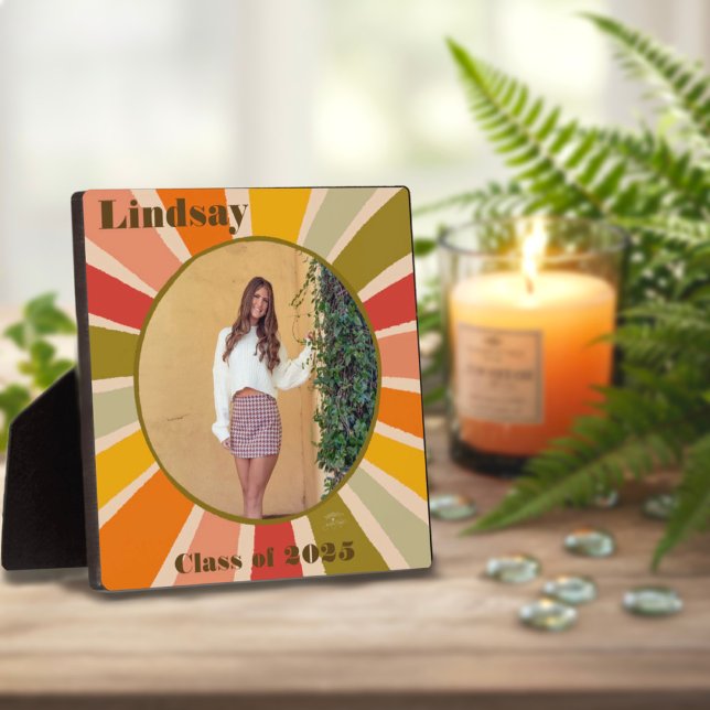 2025 Retro Stylish Fun Modern Grad Custom Fotoplatte (Von Creator hochgeladen)