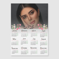 2025 Rosa Blumenkalender Benutzerdefiniertes Foto