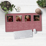 2025 Rose Gold Pink Moderne Fotosammlung Schreibtischunterlage<br><div class="desc">2025 Kalender Minimalistisch Classic Stil Schreibtisch Mat Maus Pad in Rose Gold Pink mit Ihrem Namen und 4 Ihrer Lieblings-Fotos! 🌟 Dies ist für 2025 🌟 Diese Version ist in chic Rose Gold Pink , aber die Farben können leicht angepasst werden! Bitte kontaktieren Sie uns unter cedarandstring@gmail.com , wenn Sie...</div>