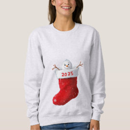 2025 Schneemann Weihnachts-Strumpf Sweater Sweatshirt