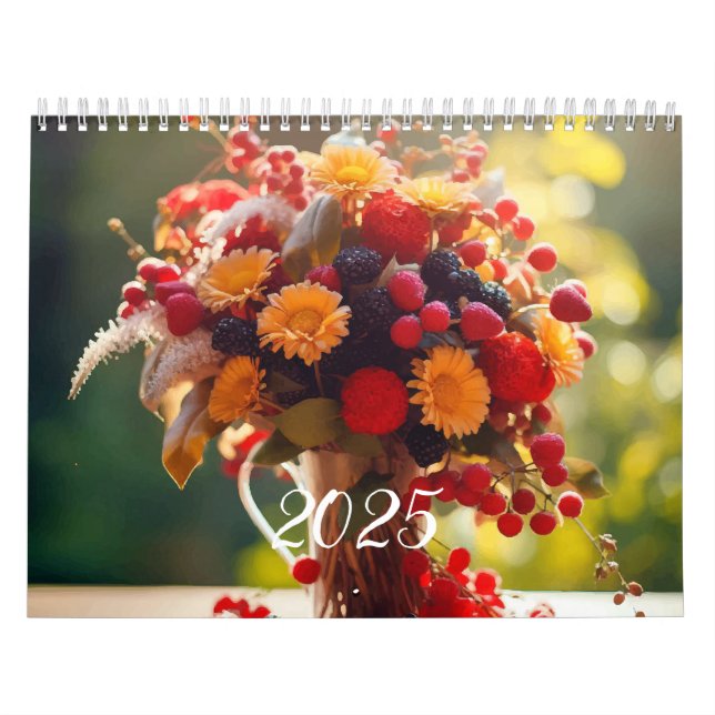 2025. Schöne, helle Blume Kalender (Titelbild)