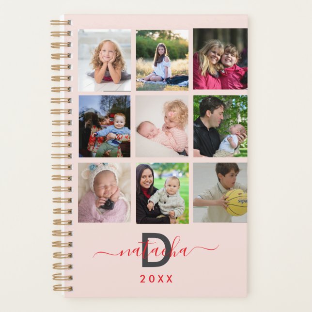 2025 Schwarz Moderne kreieren Ihre eigene Familie Planer (Vorderseite)