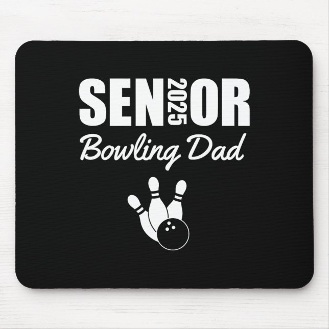 2025 Senior Bowling Vater Bowling Team Parent Help Mousepad (Vorne)
