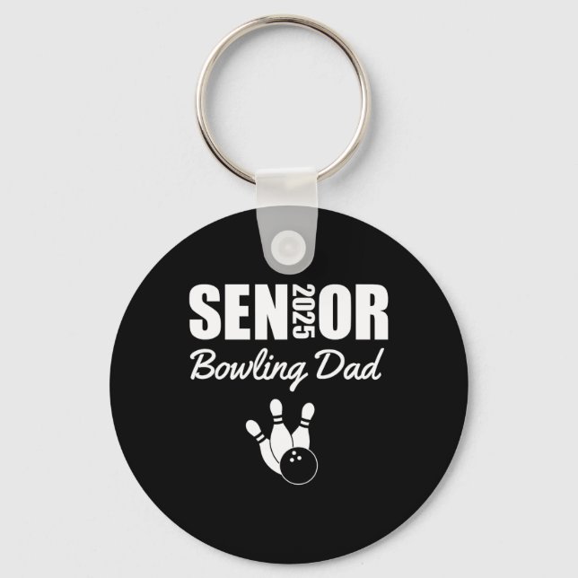 2025 Senior Bowling Vater Bowling Team Parent Help Schlüsselanhänger (Vorderseite)