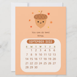 2025 September Monatlicher Niedlicher Motivierend  Einladung