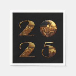 2025 Silvester Party-Ball-NYC Gold- Serviette