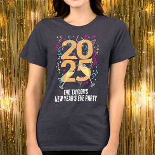 2025 Silvesterfeier Nacht Champagner Gold Tri-Blend Shirt