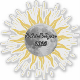 2025 Solar Eclipse Memory Book Aufkleber