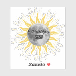 2025 Solar Eclipse Memory Book Aufkleber