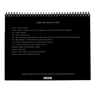 2025 Solar System Space Astronomy Planets Universe Kalender