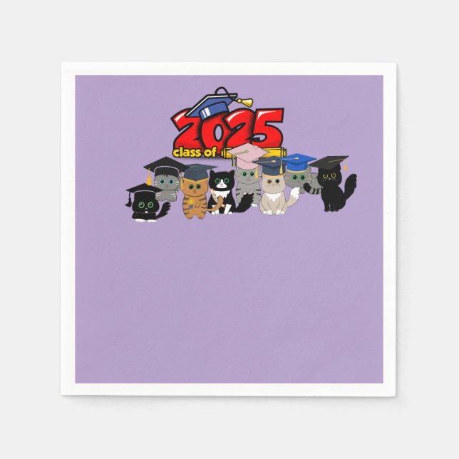 2025 "Straight Outta Senior Year" Graduation Party Serviette (Vorderseite)